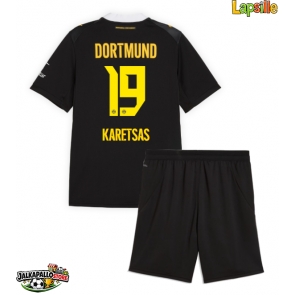 Borussia Dortmund Konstantinos Karetsas #19 Vieraspaita Lapsille 2026-27 Lyhythihainen (+ shortsit)
